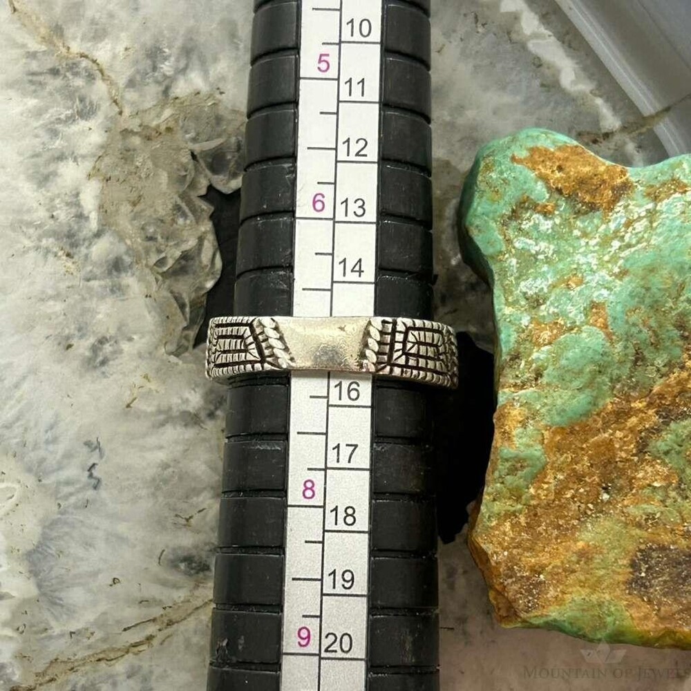 Elgin Tom Vintage Native American Sterling Basket Weave Design Ring S7 For Women - Picture 10 of 10